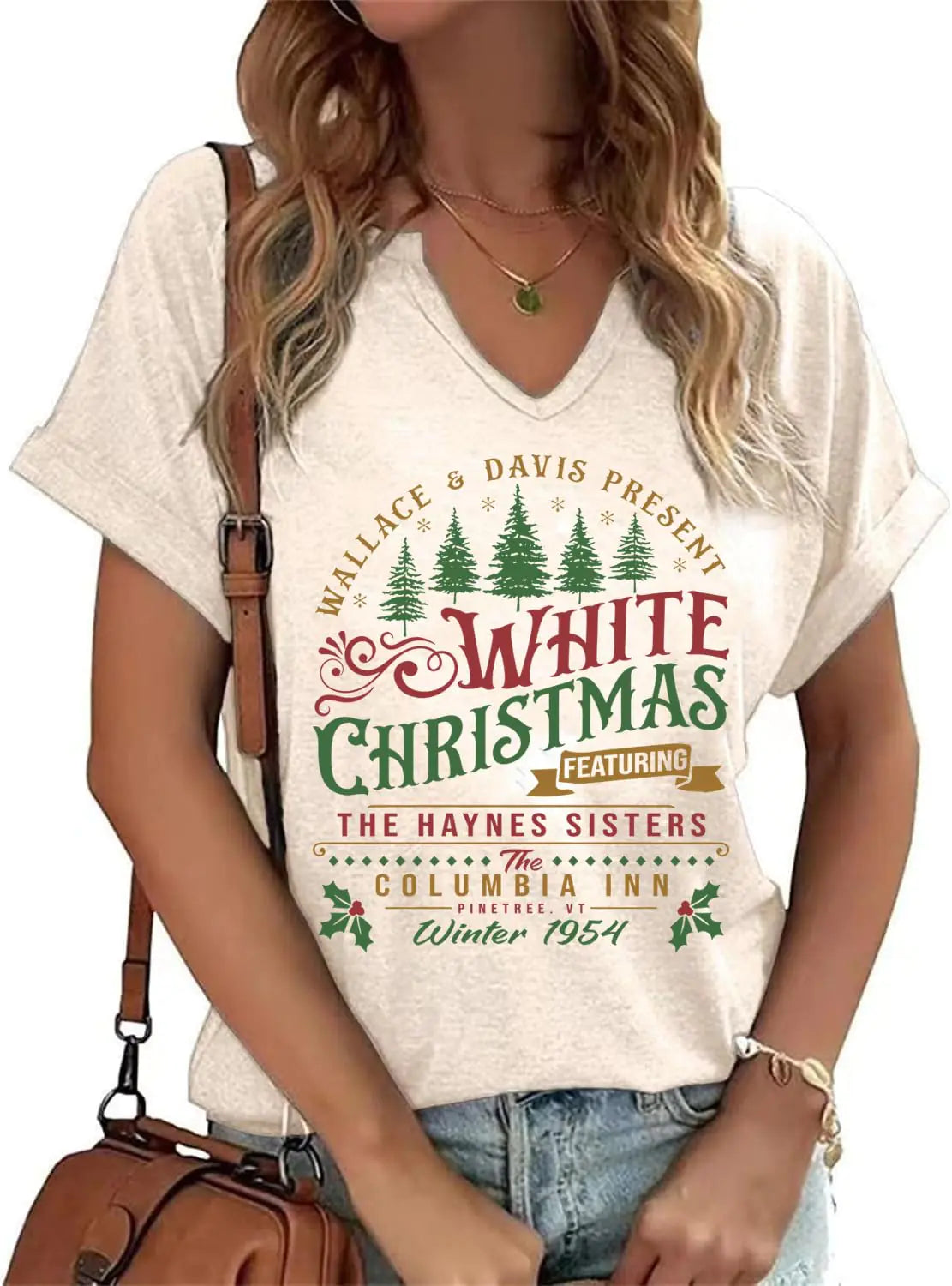 Tis The Season Christmas Shirts Women Christmas Santa Claus Christmas Book Tree Shirt Book Lovers Tees Cute Xmas Holiday Tops (Beige-4XL)