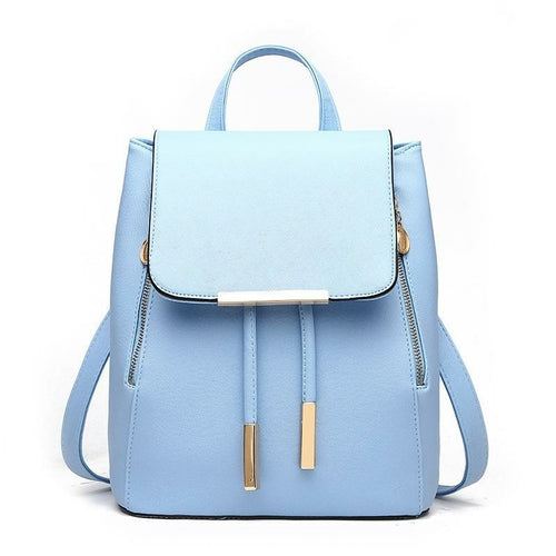 High Quality Solid Color College Style Casual Backpack