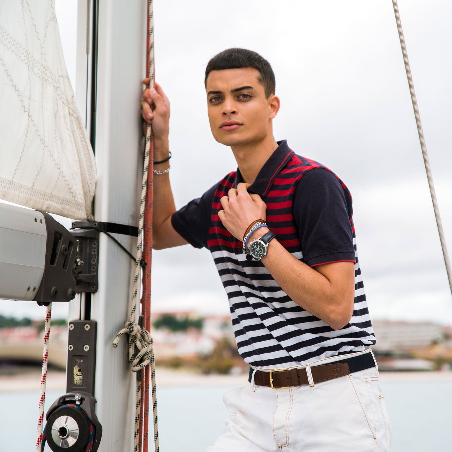 Image of Canvas And Leather Belt Arafura 782273993 from Edmene LLC