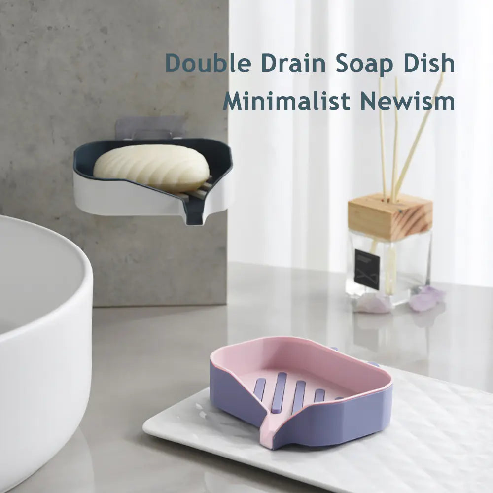 Multifunctional Drain Soap Box with Hook for Bathroom