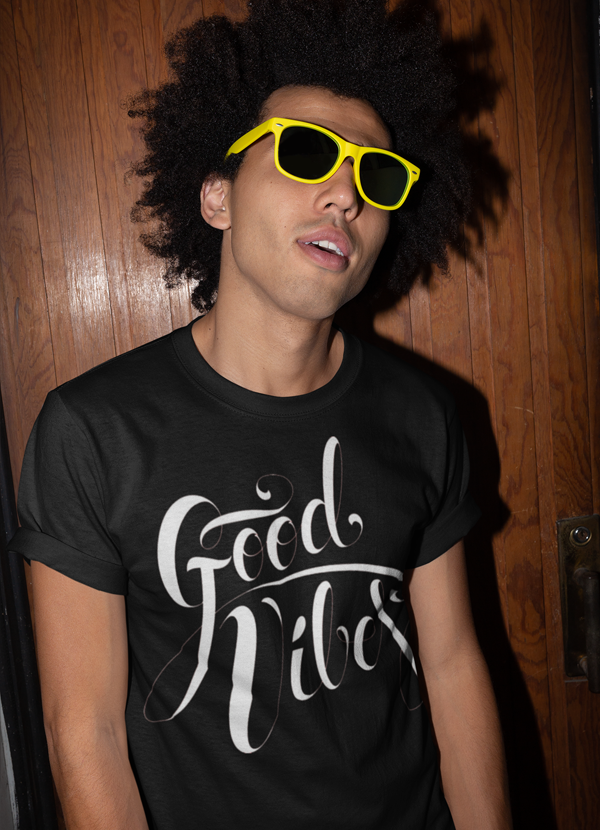 Image of Good Vibes Type T Shirt 1742771522 from Edmene LLC