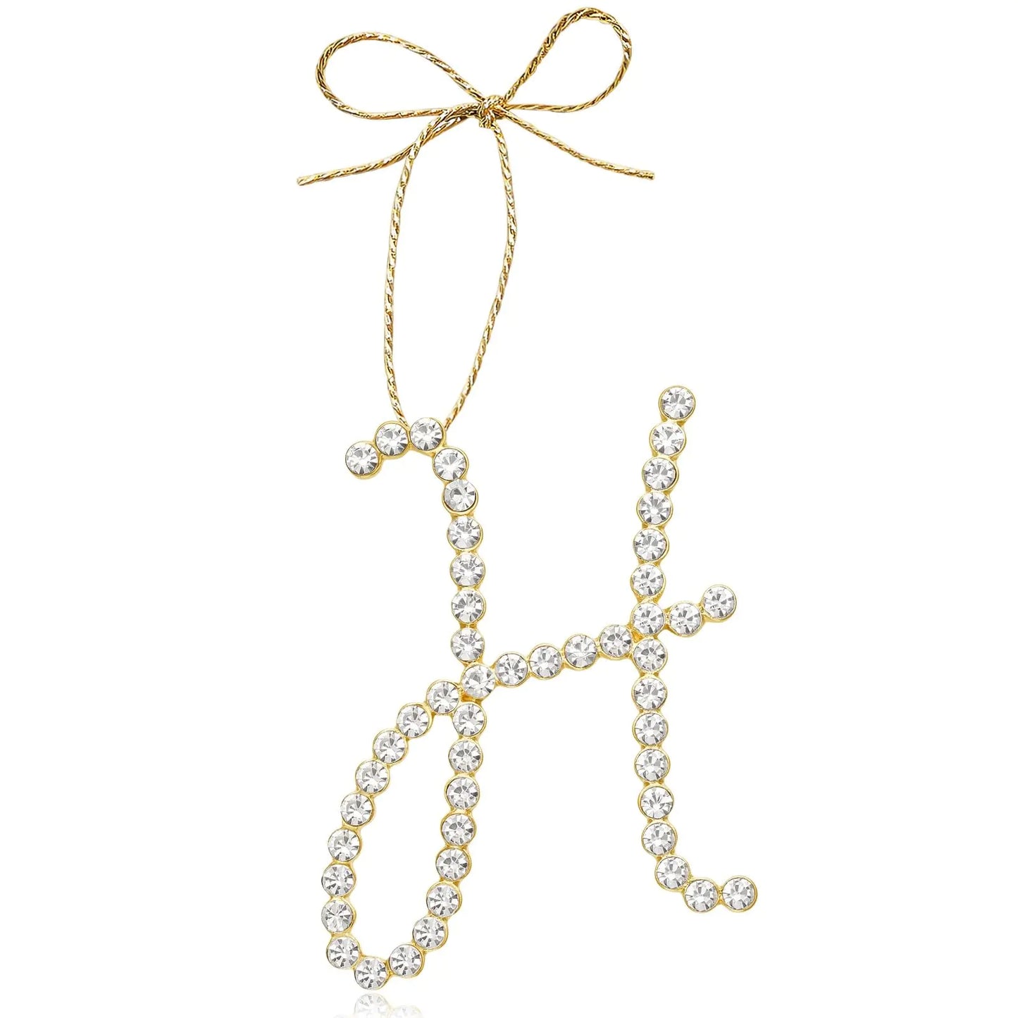 Mrchtmas 2024 Christmas Initial Ornaments | Christmas Letter H Ornaments for Christmas Tree|Hanging Christmas Ornament for Mother Best Friends Sister Wife|H-Merry Ornament