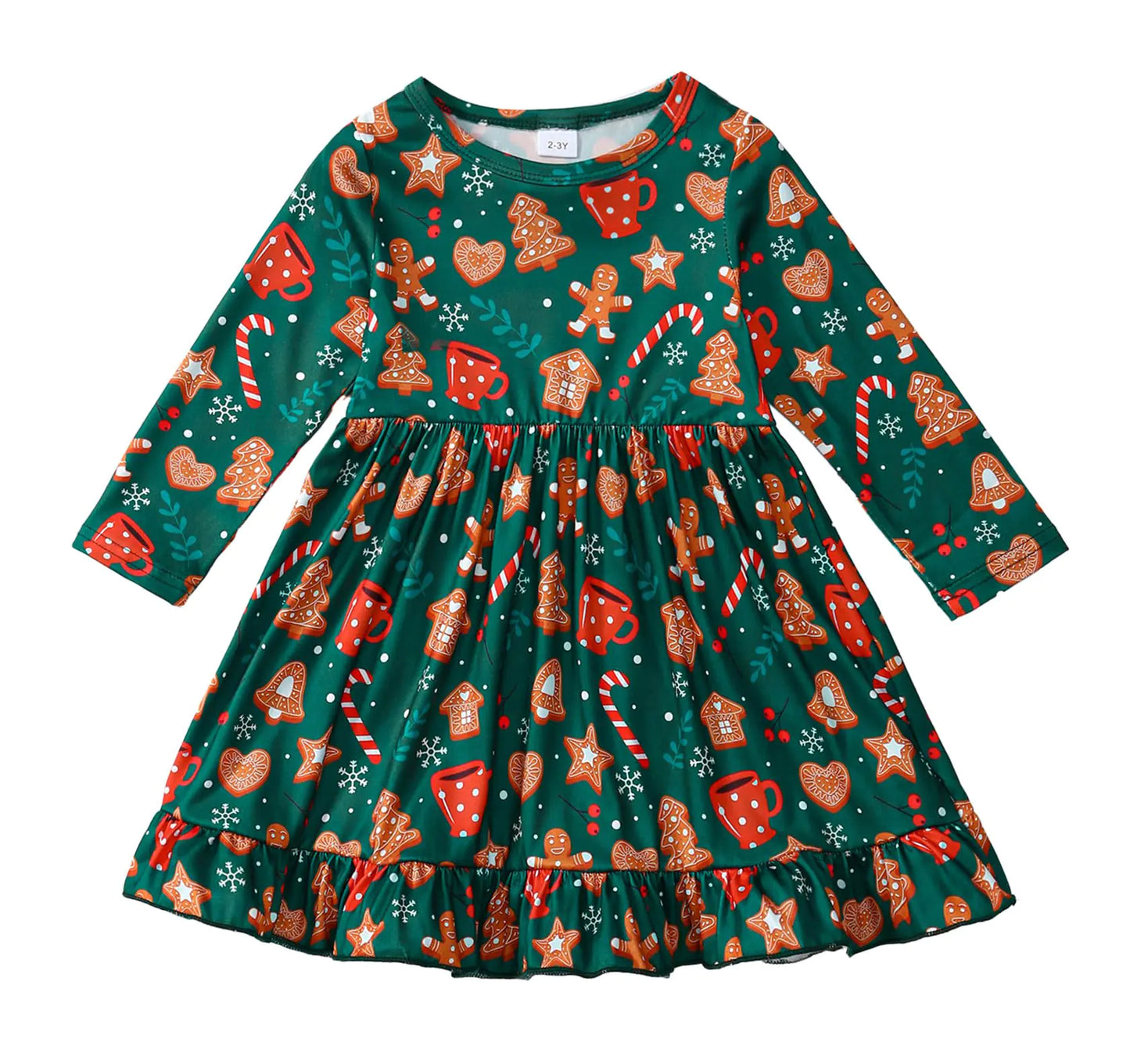 Halloween/Thanksgiving Little Girl Dress Pumpkin Long Sleeve Dresses Fall Outfits 2-9T