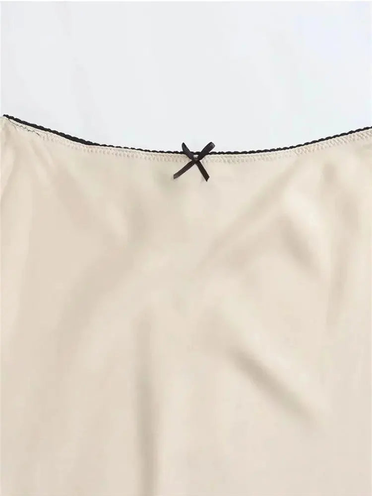 Image of Mooyufon Women Fashion 2024 Spring New Satin Texture Bow Decoration 134100684 from Edmene LLC