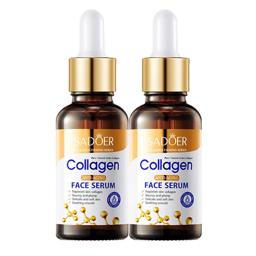 Image of 1 2 3Pcs Sadoer Collagen Face Serum Skincare Facial Essence Liquid 577054953 from Edmene LLC