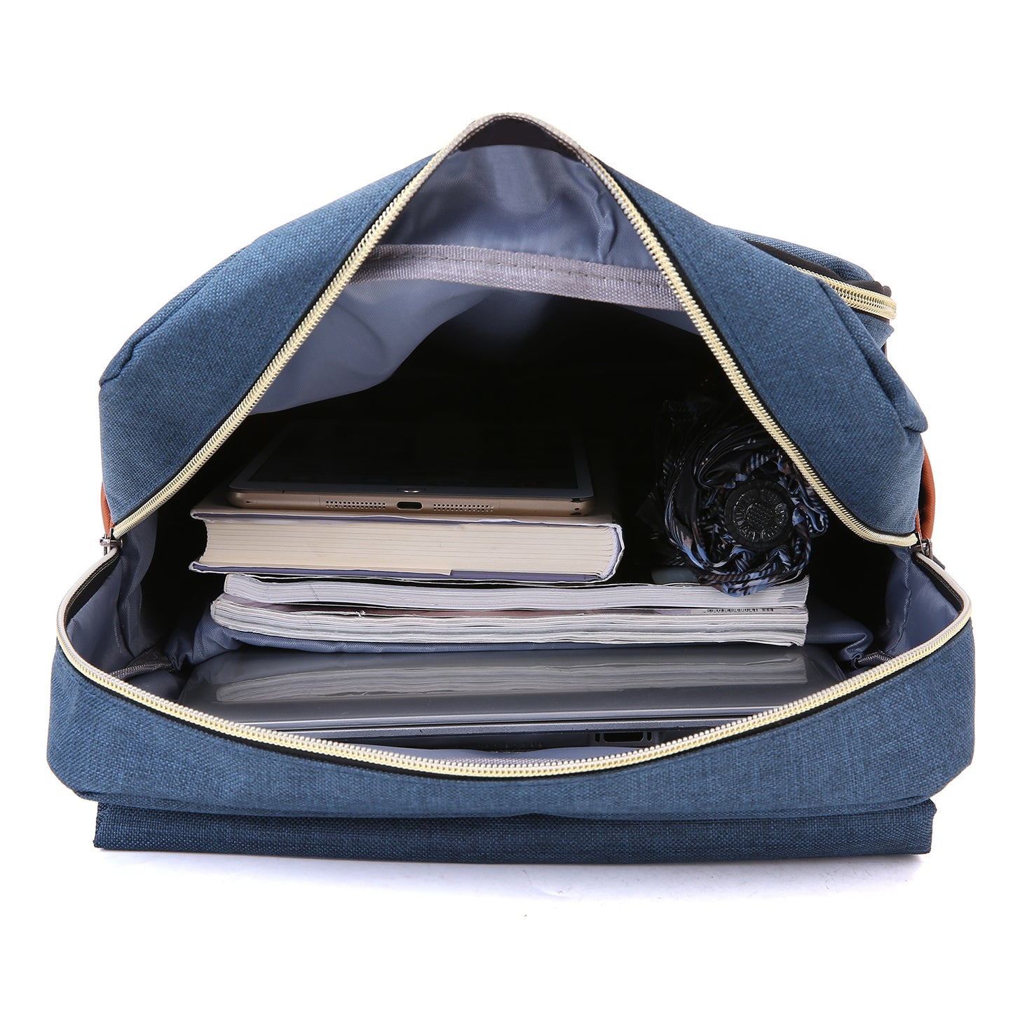 Image of Slim Backpack College School Business Fits 15 Inch Laptop Dark Blue 1073528485 from Edmene LLC