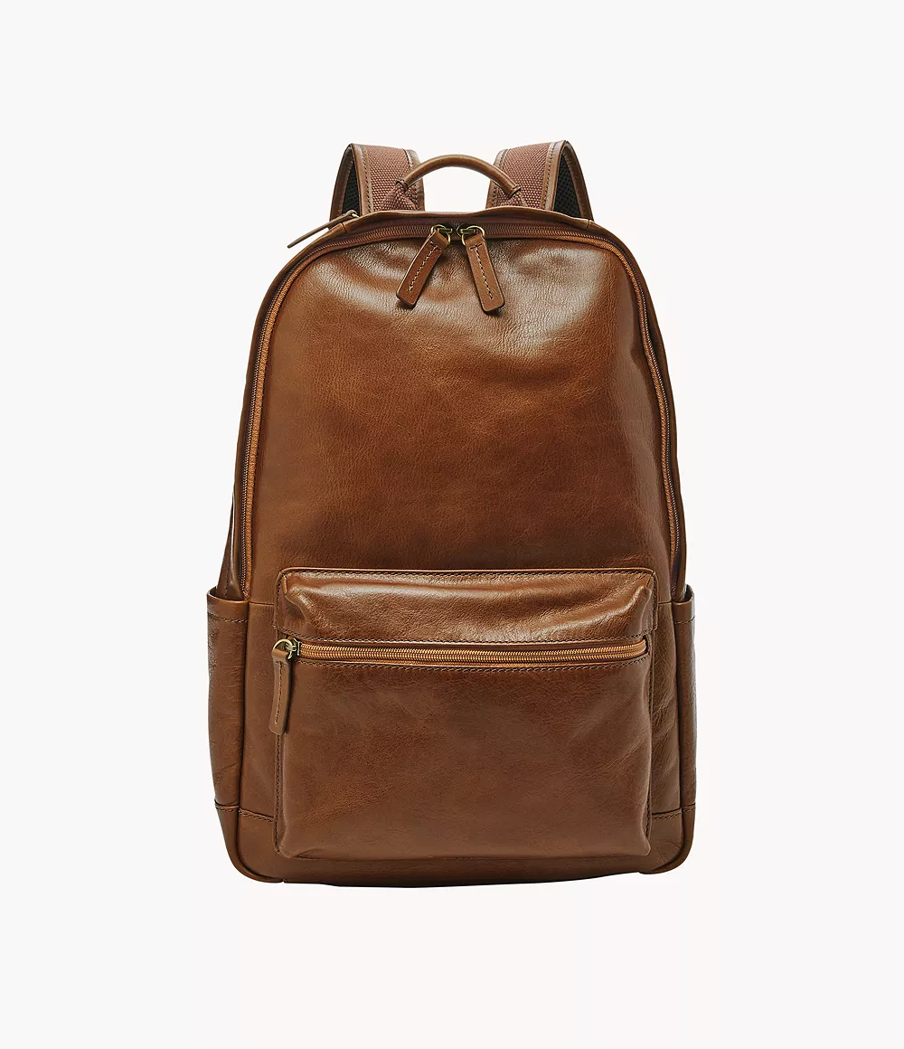 Brown Buckner Leather Backpack