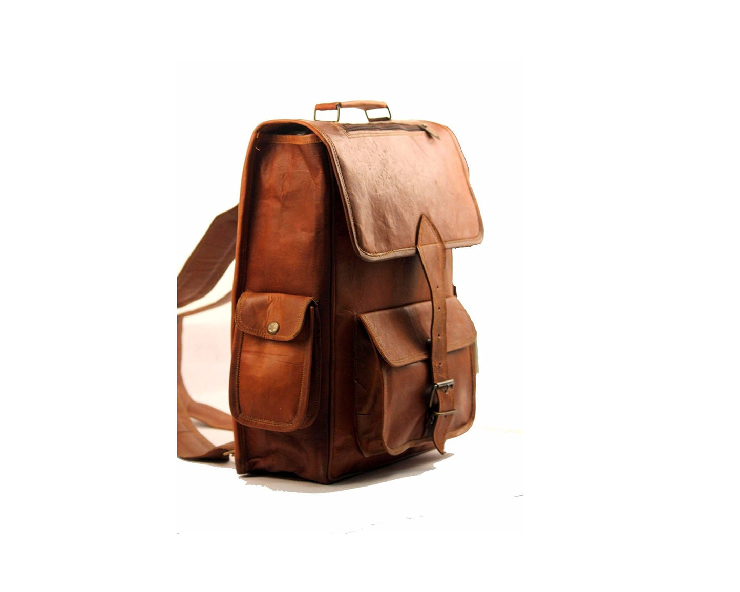 Image of Vintage Leather Laptop Backpack Shoulder Bag Rucksack Bag 1341591618 from Edmene LLC