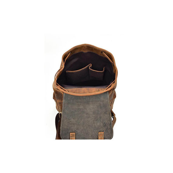Image of Buffalo Leather Backpack Handmade Unisex Backpack Travel Outdoor Bag 1258027922 from Edmene LLC