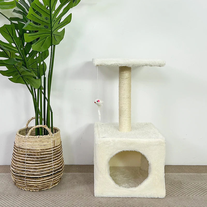 Image of Yxt Pet Supplies Natural Sisal Cat Climbing Frame Square Flannel Cat Nest Home Decorations from Edmene LLC