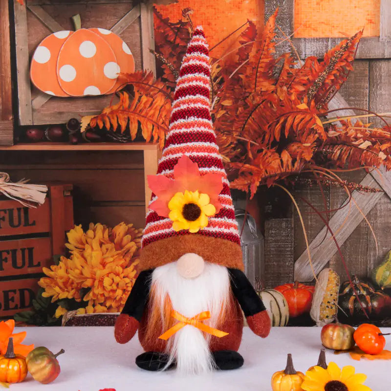 Thanksgiving Sunflower Gnome Decoration for Windows