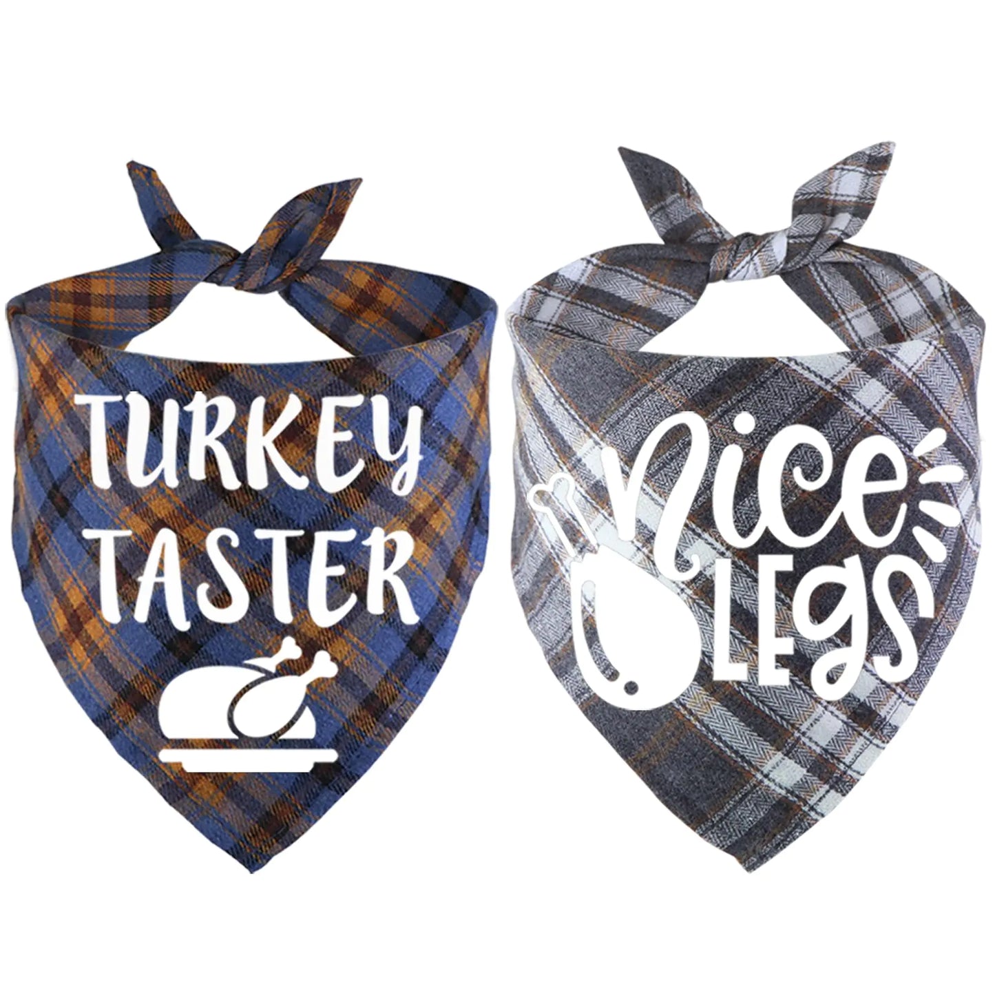 STMK 2 Pack Thanksgiving Day Dog Bandanas Dog Holiday Fall Thanksgiving Bandanas Scarf for Small Medium Large Dogs (Large)