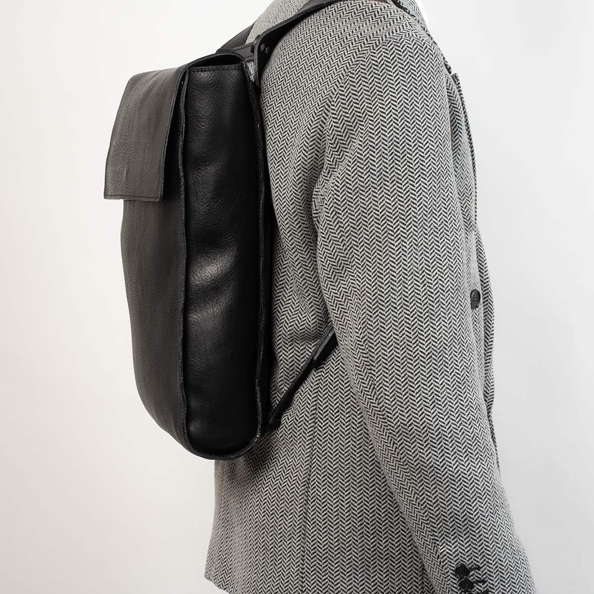 Image of Leather Laptop Backpack The Minimalist Black 985288941 from Edmene LLC