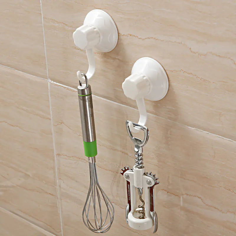 Powerful Plastic Suction Hooks for Bathroom
