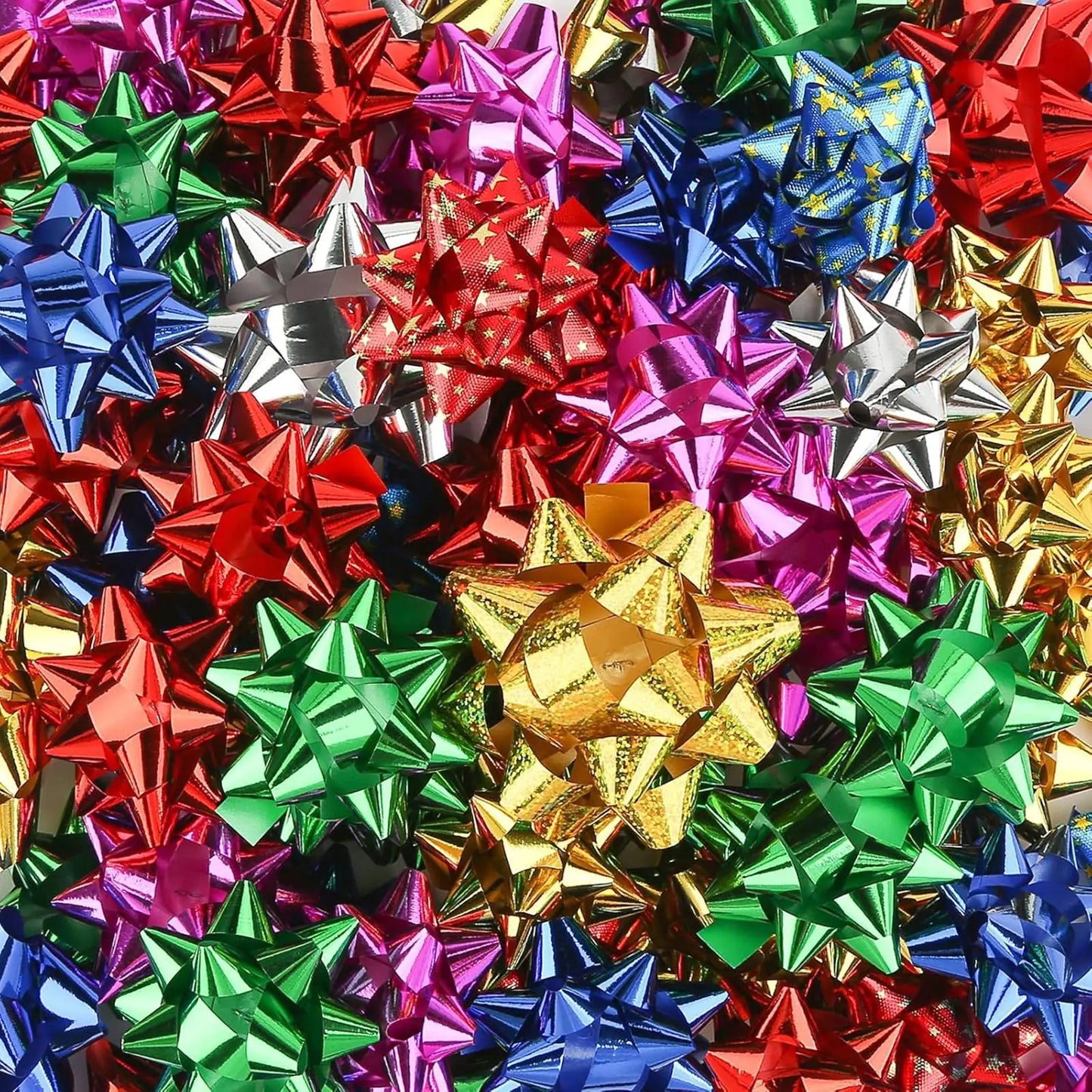 Shindel Christmas Gift Bow 84PCS Holiday Bow Set Christmas Print Bows for Christmas decoration Gift Basket 3-4 inches