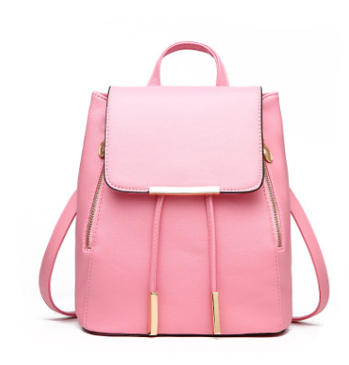 High Quality Solid Color College Style Casual Backpack