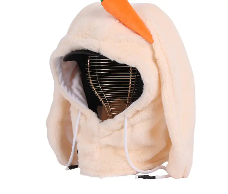 Cute Rabbit Ski Face Helmet Cap