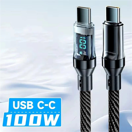 120W Type C to Type C Cable Phone Super Fast Charging Cab...