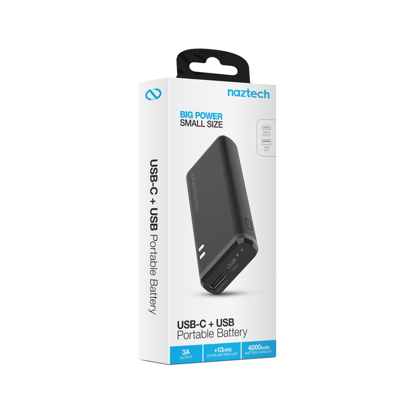 Image of Naztech 4000Mah Usb C Usb Power Bank With 13 Hours Battery Life 15520 Hyp 405463760 from Edmene LLC