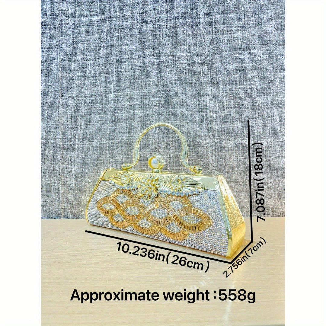 Image of Handmade Rhinestone Dinner Bag Cocktail Dress Bag Hand Held Skew Party Bag 757130324 1609020884 from Edmene LLC