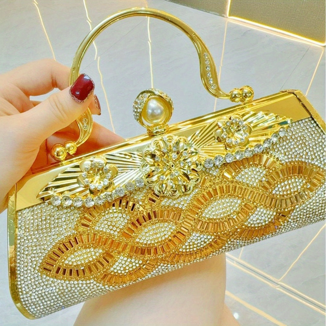Image of Handmade Rhinestone Dinner Bag Cocktail Dress Bag Hand Held Skew Party Bag 757130324 1609020884 from Edmene LLC