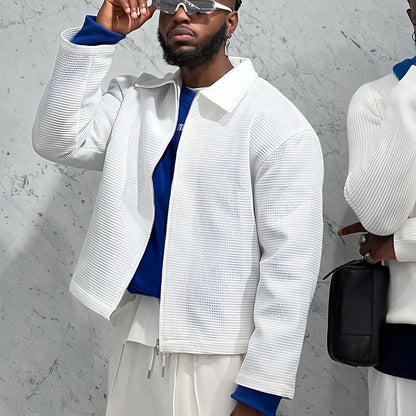 Image of Mens Solid Color Fashion Jacket Casual Pants Two Piece Set 1051012066 from Edmene LLC