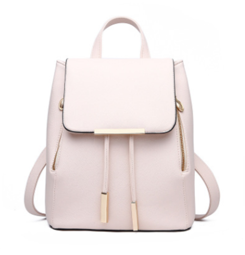 High Quality Solid Color College Style Casual Backpack