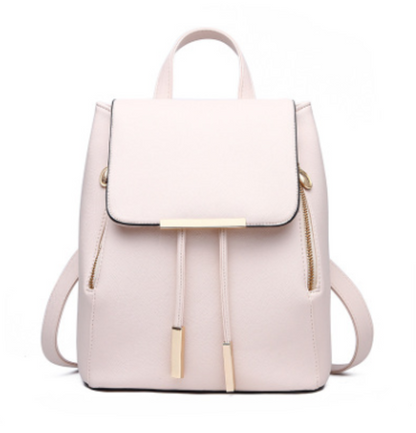 High Quality Solid Color College Style Casual Backpack