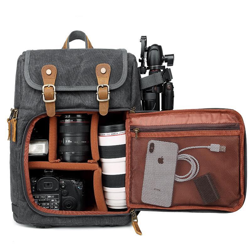 Image of Waterproof Canvas Photography Camera Backpack 713115593 from Edmene LLC