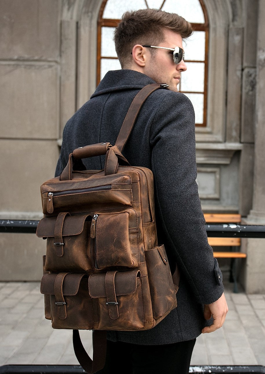 Image of The Shelby Backpack Handmade Genuine Leather Backpack 1041476610 from Edmene LLC