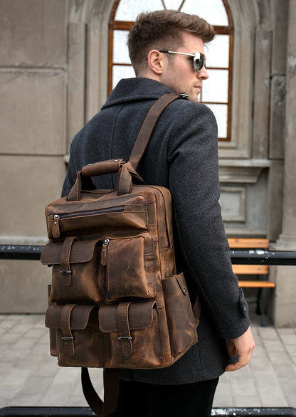 Image of The Shelby Backpack Handmade Genuine Leather Backpack 1041476610 from Edmene LLC