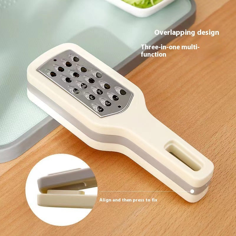 3 In 1 Cheese Grater Portable Handheld Stainless Steel Vegetable