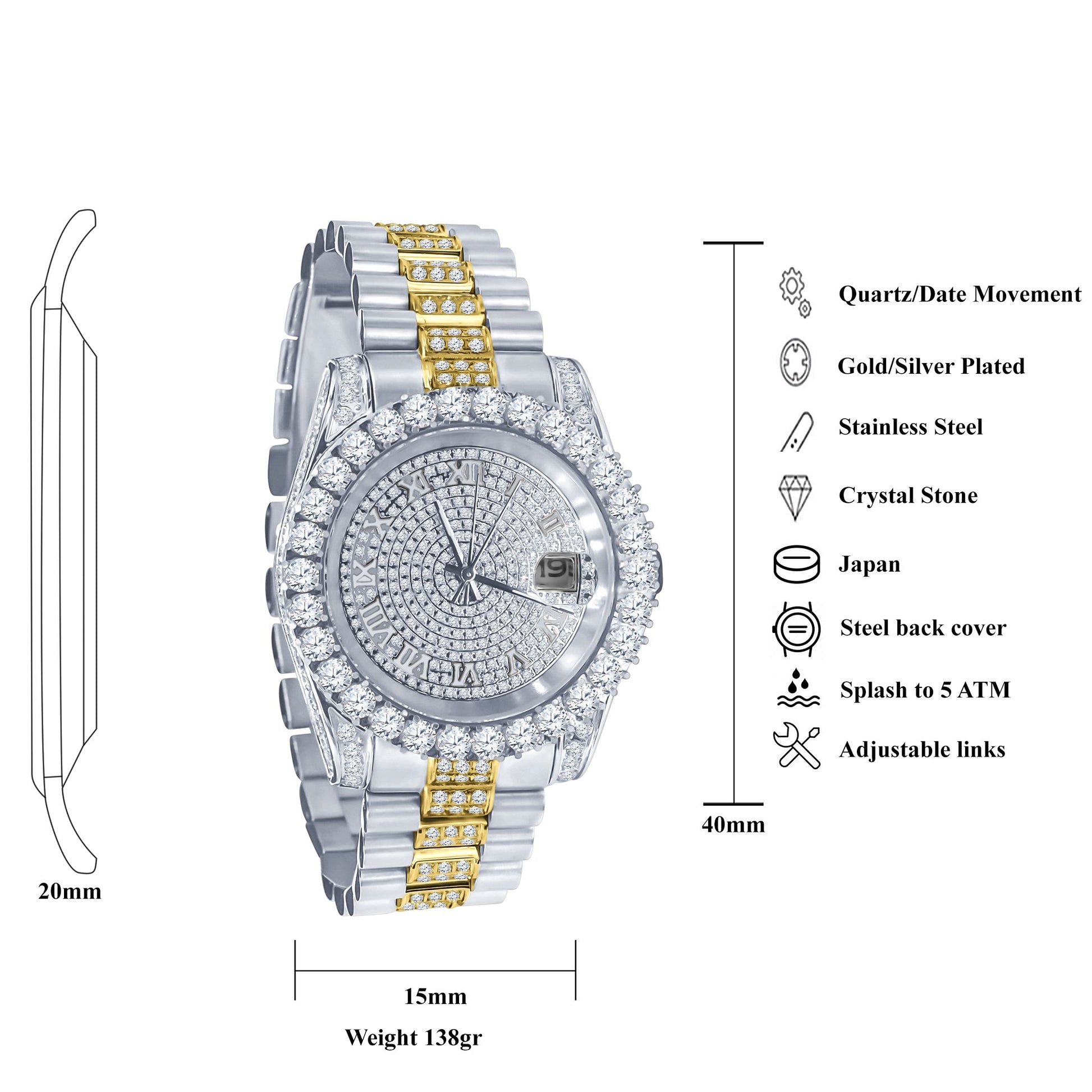 Image of Forte Steel Cz Watch 581111 780234761 from Edmene LLC