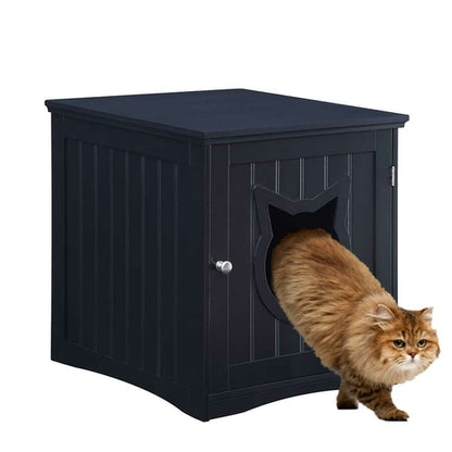 Image of Cat House And Litter Box Enclosure Nightstand White 489974868 from Edmene LLC