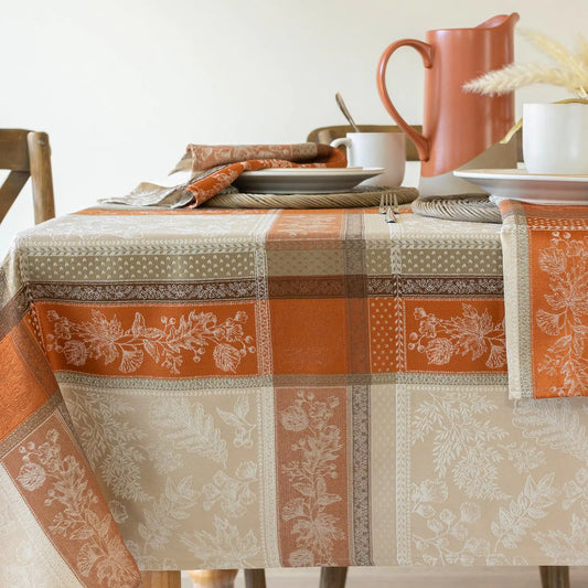 Benson Mills Heirloom Harvest Yarn Dyed Jacquard Fabric Table Cloth Fall Harvest and Thanksgiving Tablecloth (52" X 70" Rectangular Heirloom Harvest)