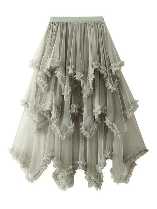Image of Layered Mesh High Waist Skirt 1734237502 from Edmene LLC