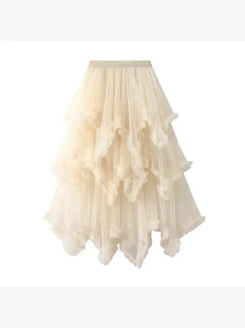Image of Layered Mesh High Waist Skirt 1734237502 from Edmene LLC