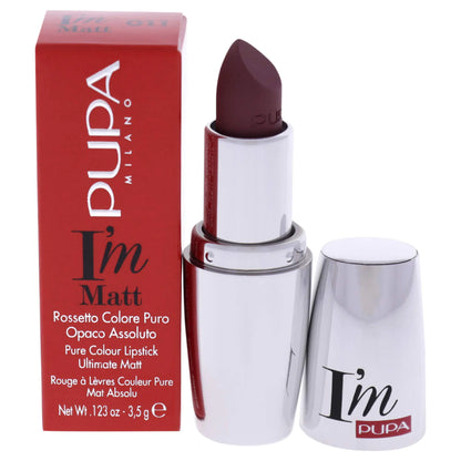 Pupa I Am Matte Pure Colour Lipstick - 011 Intense Nude Milano for Women - 0.123 oz Lipstick