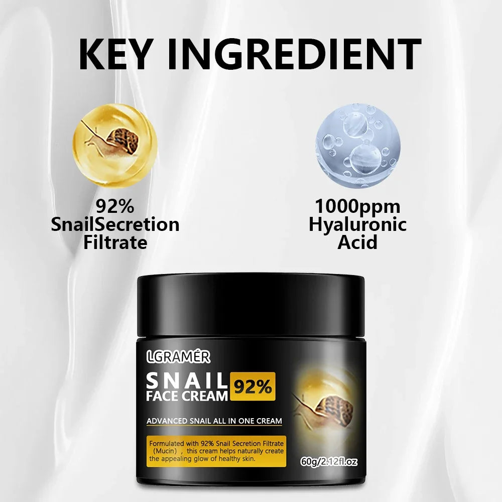 Image of Anti Wrinkles Snail Face Cream Collagen Moisturizing Nourish Repair Face Damaged Lift Firm Smooth Bright Whitening Skin Care from Edmene LLC