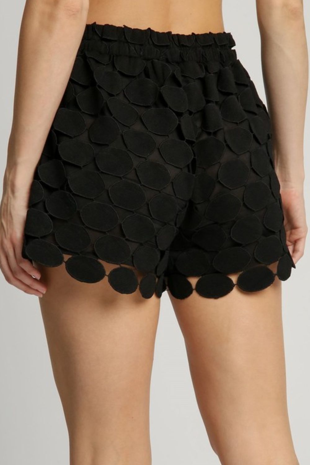 Image of Umgee Full Size Polka Dot Lace Shorts Plus Size from Edmene LLC