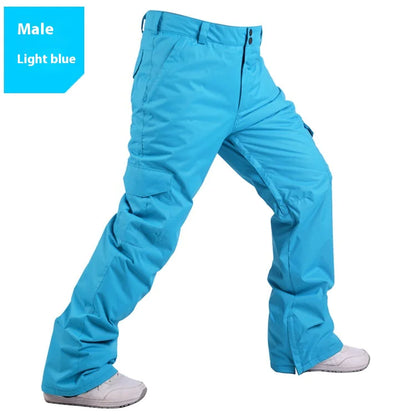 Warm Thickened Loose Version Ski Pants