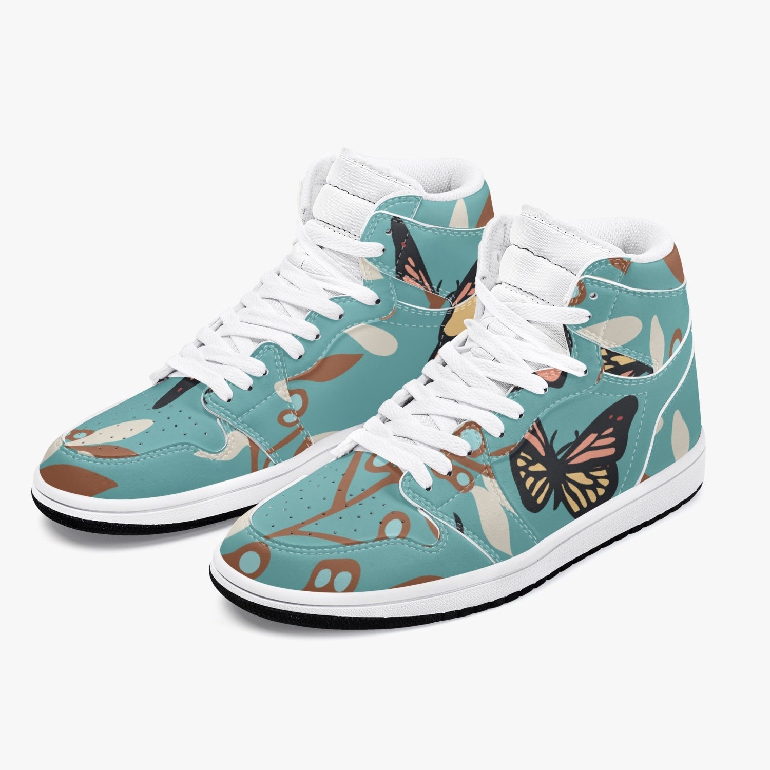 Image of Jacki Easlick Butterfly High Top Leather Sneakers 599174646 from Edmene LLC