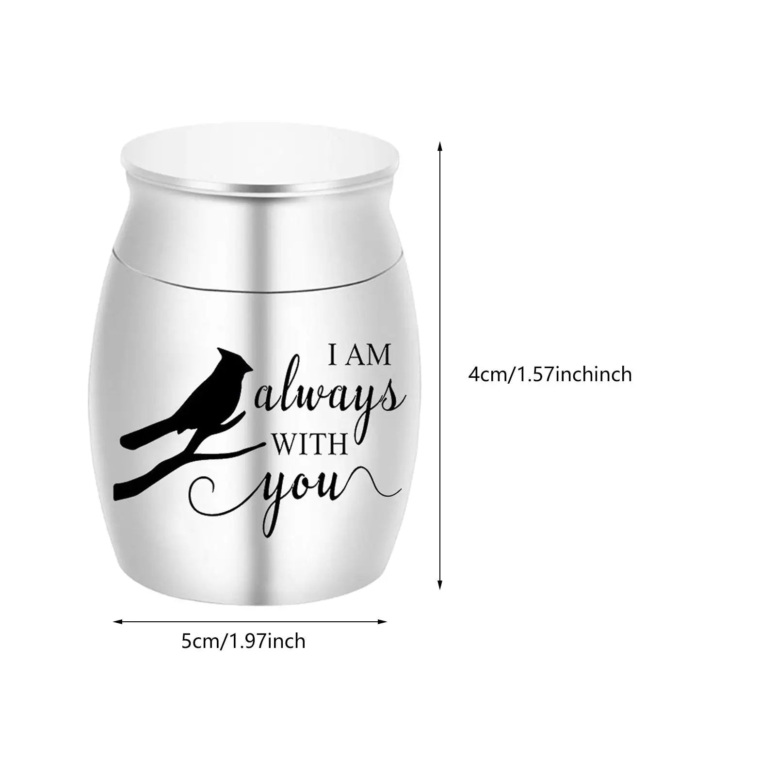 Image of New Multi Colored Stainless Steel Pet Urn Sealed Funeral Memorial Ash Holder For Dog Cat Bird Mouse Cremation Ashes from Edmene LLC