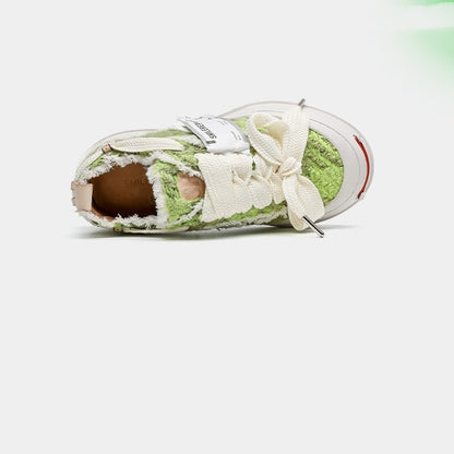 UrbanEdge™ – Green Canvas Platform Sneakers (K-Edition)