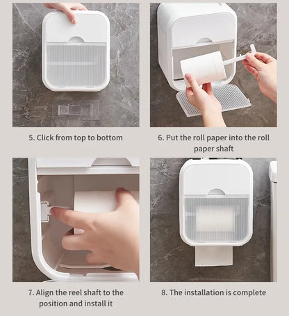 Double Layer Waterproof Tissue Box Holder for Bathroom