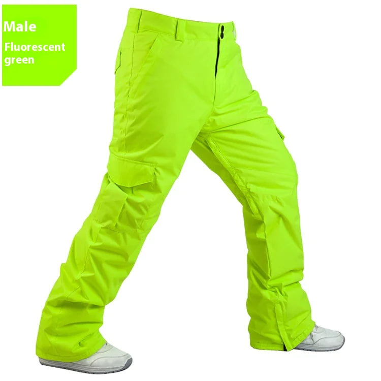 Warm Thickened Loose Version Ski Pants