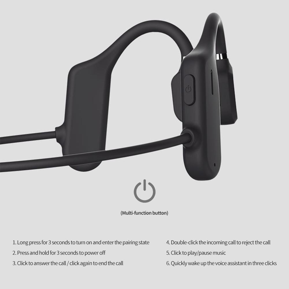 Image of Bone Conduction Headphones Bluetooth Wireless Sports Earphone 166435276 from Edmene LLC