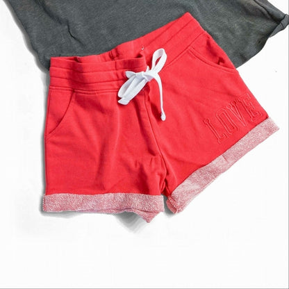 Image of Love Embroidery French Terry Basic Shorts 2 1734105457 from Edmene LLC