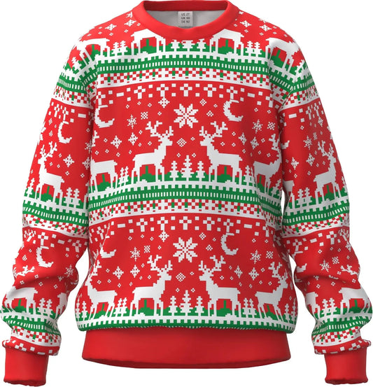 DDSOL Ugly Christmas Sweatshirt Toddler Boys Girls Xmas Shirts Kids Pullover Fleece Reindeer Sweater Winter Warm Tops 5T 6T