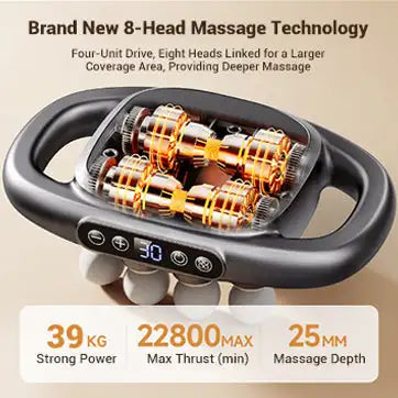 16-Drive 8-Head Massage Gun Set Fascia Gun High Frequency...